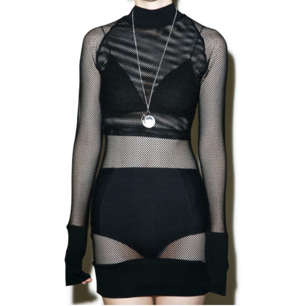 Killstar Dolls Kill Omen Bodycon Fishnet/Mesh Dress XXL (runs small)